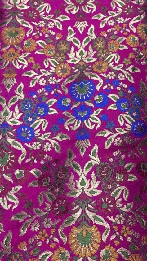 Pink Floral Printed Muga Silk Fabric At Rs 100 Meter Muga Silk Fabric