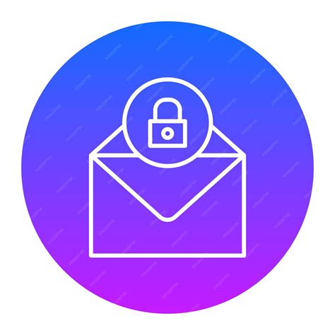 Ilustración del vector de seguridad del correo electrónico | Vector Premium