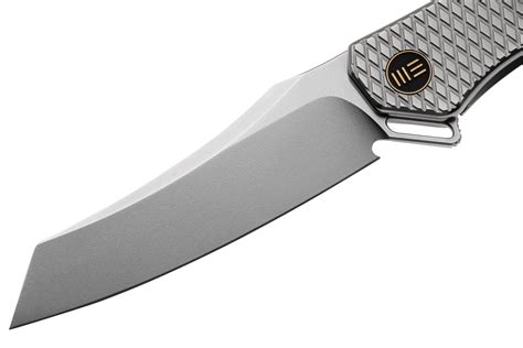 WE Knife RekkeR WE22010G-2 Bead Blasted CPM 20CV, Grey Titanium Diamond