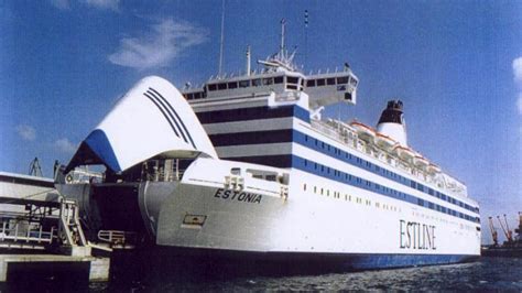 Passenger ferry MS Estonia unloading the cardeck, undated picture ...