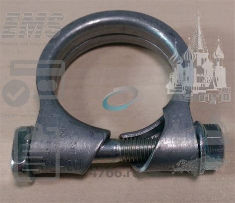 Силовой хомут на выхлопную трубу O39-42 мм (металл)
