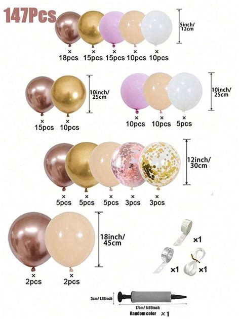 Pcs Rose Gold Balloon Garland Kit Nude Pastel Pink Metallic Gold Matte White Balloons Gold