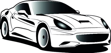 Free Vector | White ferrari cartoon icon vector