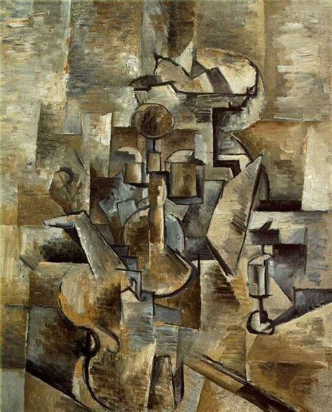 Violin And Candlestick 1910 Georges Braque WikiArt Org