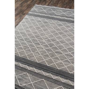 Laguanda Flatweave Geometric Rug Area Rugs Blue And White Rug Grey