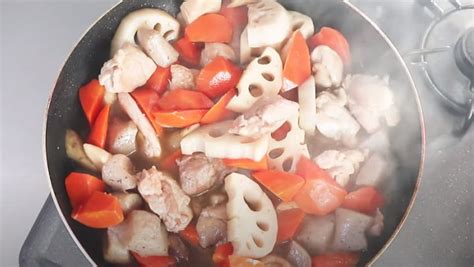 Chikuzen Ni Recipe Simmered Chicken And Root Vegetables Nimono