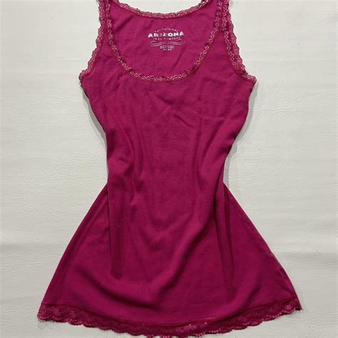 Y K Hot Pink Mcbling Lace Tank Early S Size Depop