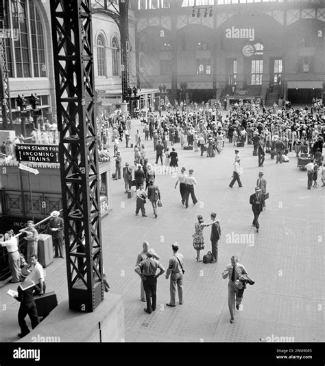 Main concourse, Pennsylvania Station, New York City, New York, USA