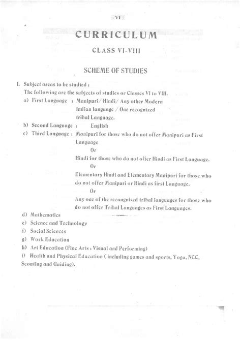 Manipur Board Syllabus For Class 6 7 8 Pdf Bsem 6th 7th 8th Curriculum Aglasem