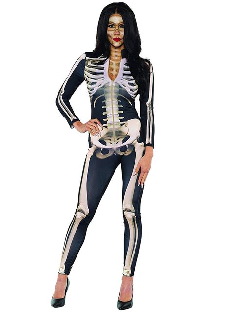 Sexy Skeleton Bodysuit Halloween Costume Womens Skeleton Costume