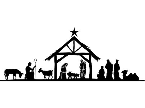 Nativity Silhouette Vector