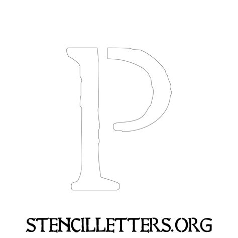 5 Inch Free Printable Individual 167 Calligraphy Uppercase Letter Stencils Stencil Letters Org