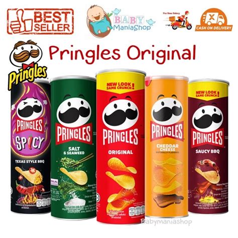 Pringles Potato Chips 102gr Potato Chips Original Salt Seaweed Cheesy