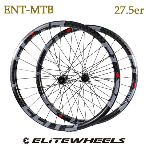 ELITEWHEELS 27 5er MTB Carbon Wheelset XC AM DH 28H M11 Straight Pull