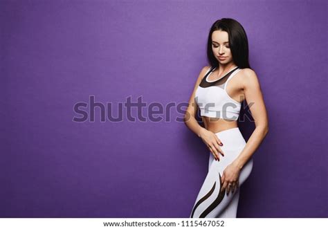 Sporty Sexy Brunette Fitness Model Girl Stock Photo 1115467052 Shutterstock