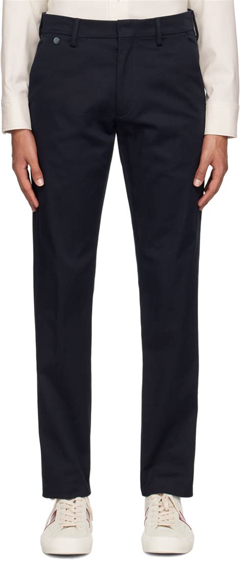 Agnona Navy Slim Fit Trousers Agnona