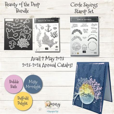 Stampin Up Beauty Of The Deep Circle Sayings Sneak Peek With Video