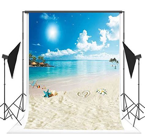 ABPHOTO Polyester 5x7ft Wedding Photography Backdrops Blue Sky And