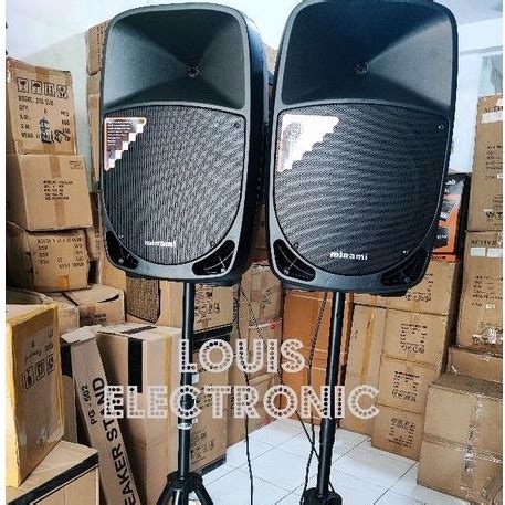 Jual Speaker Aktif Pasif Inch Minami Partybox Komplit Stand