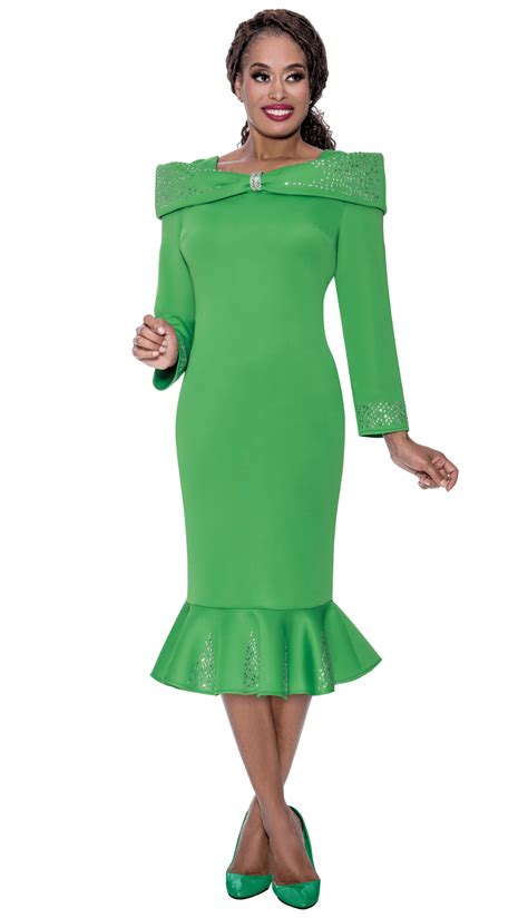 Church Dress By Nubiano 100101 Paris Green Church Suits For Less