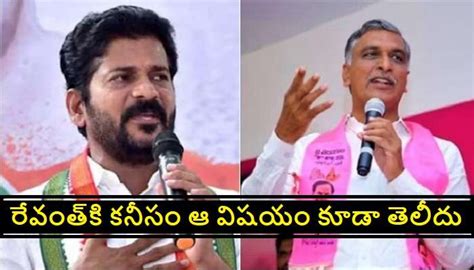 Minister Harish Rao Harsh Comments On Telangana Pcc Chief Revanth Reddy