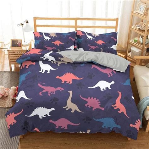 Housse De Couette Dinosaure De Dessin Anim Pi Ces Parure De Lit