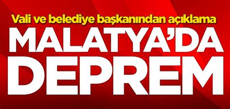 Malatya Da Korkutan Deprem Yeni Akit