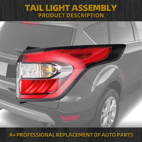 Dasbecan Right Passenger Side Tail Light Assembly With Bulb Compatible