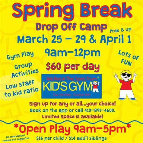 Mar 25 Spring Break Drop Off Camp Bel Air Md Patch