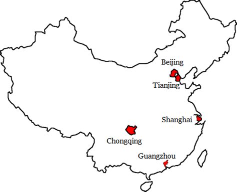 Map China Cities: Cities in China