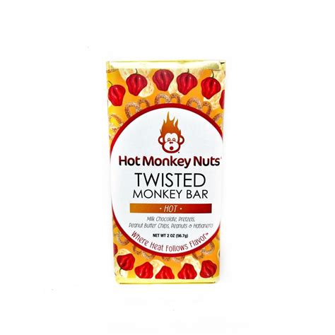 Hot Monkey Nuts Twisted Monkey Chocolate Bar Chilly Chiles