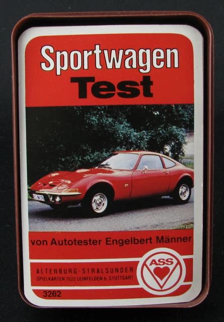 Quartett Sportwagen Test Ass Nr Auto Quartettspiel Kartenspiel Opel Gt Eur