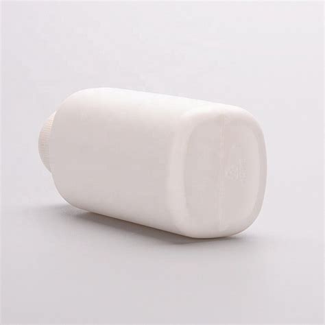 Talcum Powder Cap 200g White Square Plastic Powder Bottles