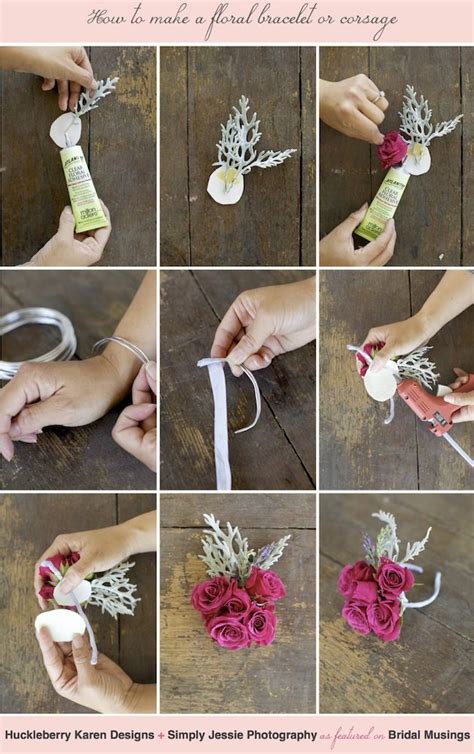 How To Make A Floral Bracelet Wrist Corsage Diy Wrist Corsage Diy