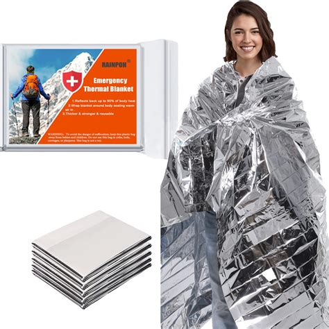 Amazon Rawyer Pack Emergency Thermal Survival Blankets Mylar