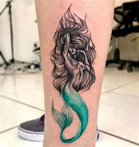 Sereia Mermaid • Feita Pelo Tatuador Tattoo Artist Ffeeink • ℐnspiração