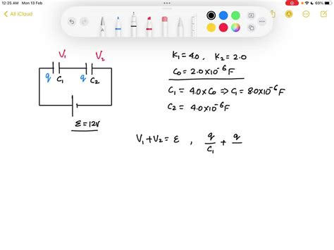 Solved Two Capacitors C1 And C2 Are Connected In Series To A 12 V