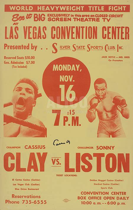 Muhammad Ali / Sonny Liston II Closed Circuit Poster | Web Galleria