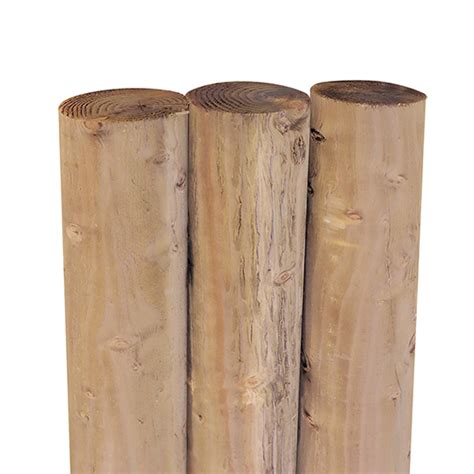 6 in Dia x 10 ft Pressure-Treated Doug Fir Post, Landscap...