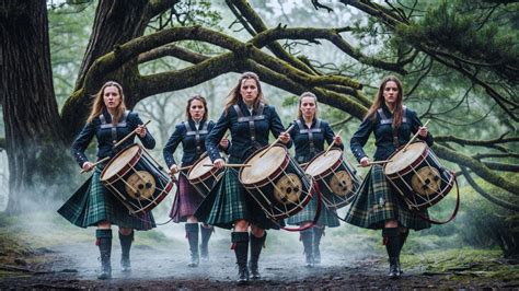 WARRIOR MARCH OF THE HIGHLANDS | Epic Scottish Women with Bagpipes ...