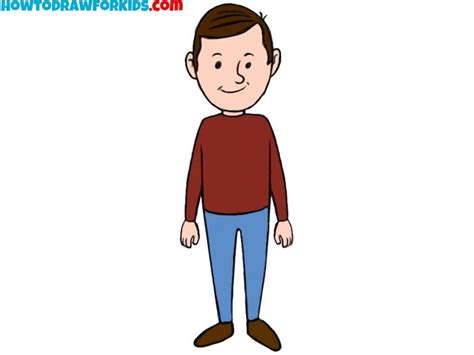 How To Draw A Man Easy Drawing Tutorial For Kids