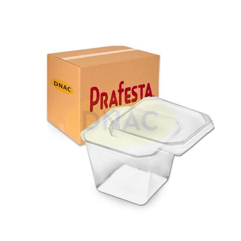 Pote Quadrado 250 Ml Prafesta 20 Unidade Caixa 12 Pacotes DNAC