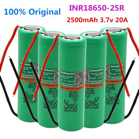 10pcs 100 Original Inr18650 25r 2500mah Brand For 18650 Li Ion Battery 2500mah Rechargeable