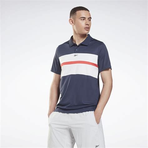 Reebok Workout Ready Striped Polo Shirt Blue Reebok Us In 2022