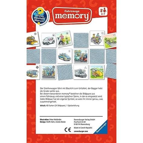 Ravensburger 20647 Fahrzeuge Memory® Wieso Weshalb