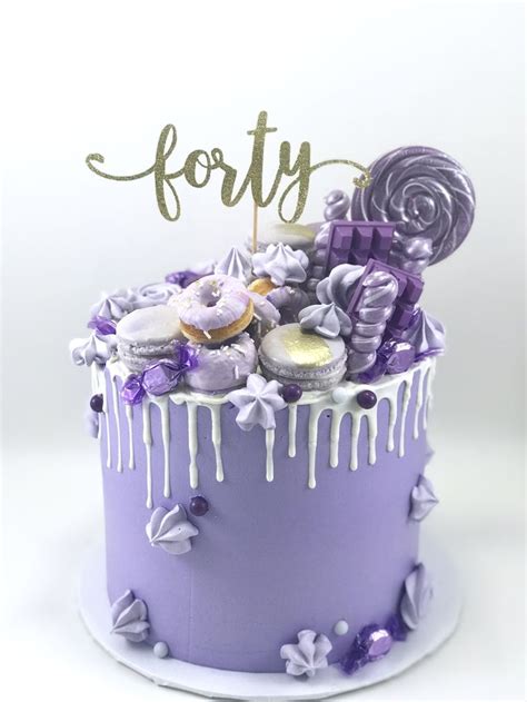 Purple Drip Cake By Paris Custom Cakes