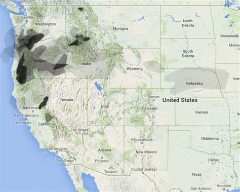 Smoke Map Western Us Wildfire Today