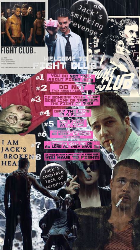 Fight Club Poster with Brad Pitt and Edward Norton