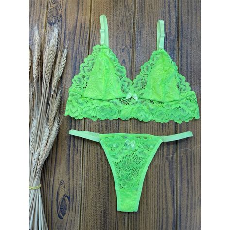 Conjunto Lingerie Renda Sensual Sutiã alça regulável Calcinha de regulagem Roupa Íntima