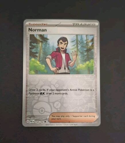 Pokemon TCG Paradox Rift Reverse Holo Norman 168 182 Trainer EBay